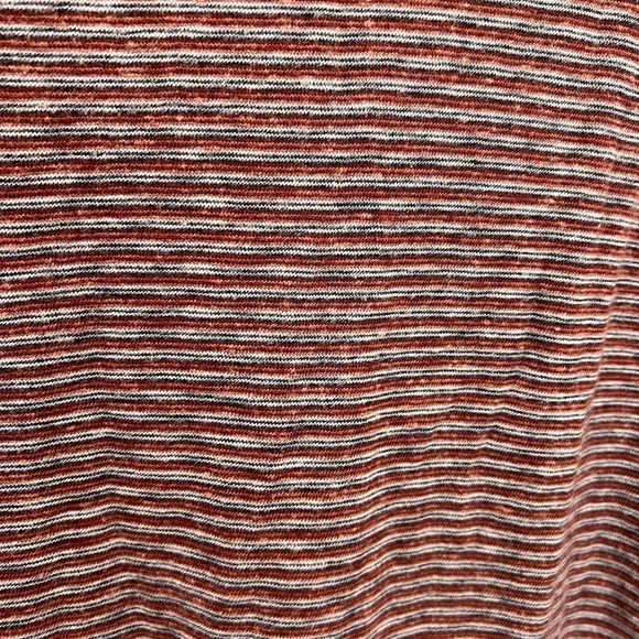 Faherty Organic Cotton Long Sleeve Striped Polo Shirt Size Large - Picture 6 of 11